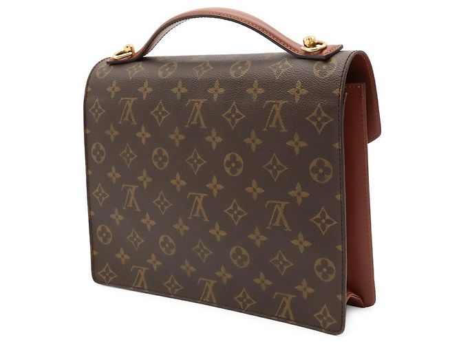 Borsa Louis Vuitton Monogram Monceau 28 Marrone Monogramma - vista 3