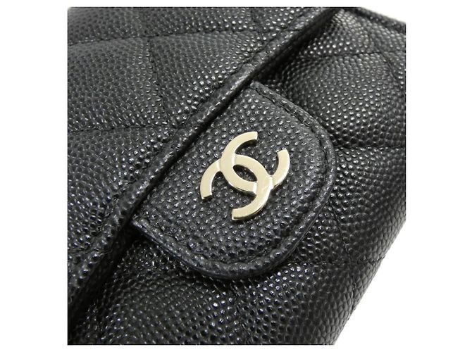 Cartera tríptico Chanel Timeless Classic Line AP0229 Negro Burdeos - vista 3