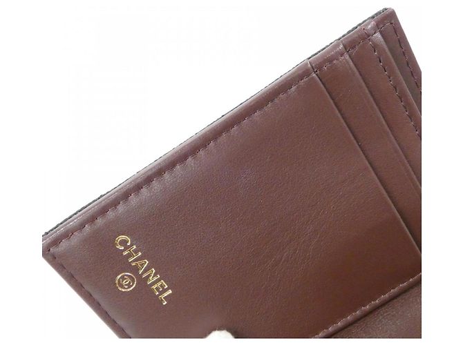 Cartera tríptico Chanel Timeless Classic Line AP0229 Negro Burdeos - vista 5