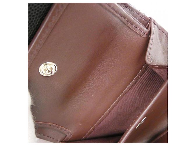 Cartera tríptico Chanel Timeless Classic Line AP0229 Negro Burdeos - vista 8