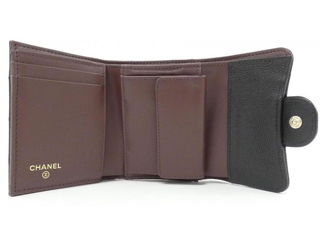 Cartera Chanel Timeless Classic Line AP0229 Negro Burdeos - vista 4