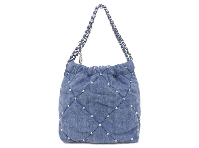 Borsa Chanel 22 Line MINI AS3980 Blu - vista 2