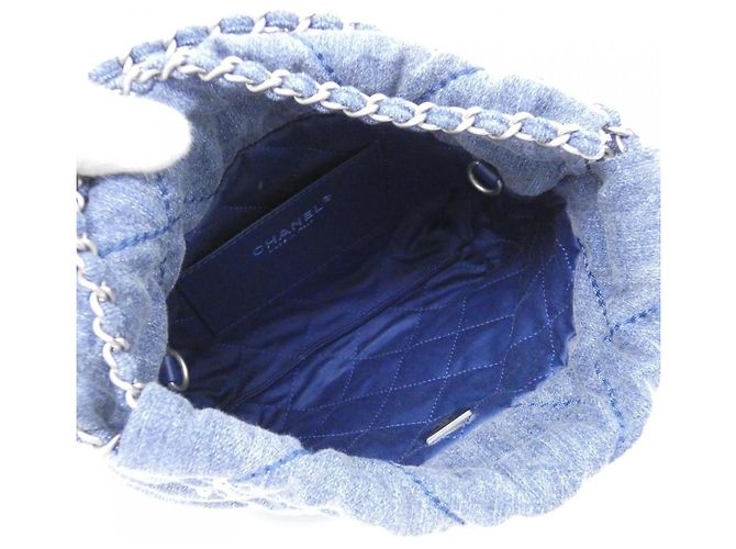 Borsa Chanel 22 Line MINI AS3980 Blu - vista 7
