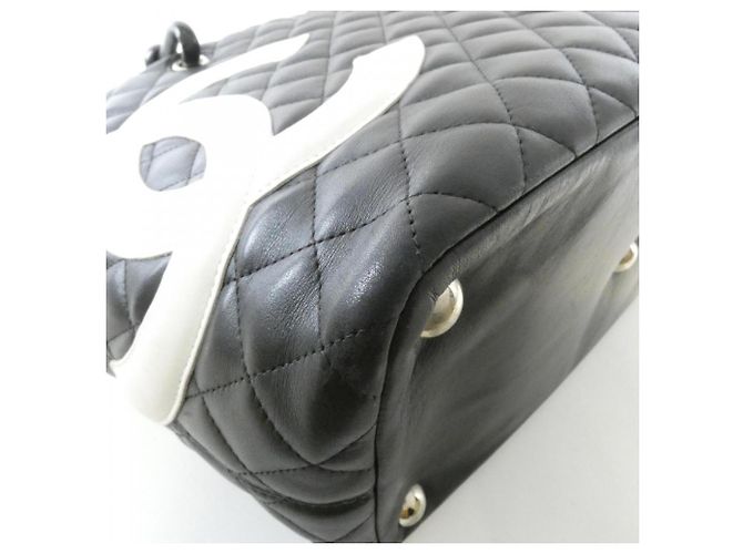 Borsa Chanel Cambon Line 25169 Nero Bianco - vista 3