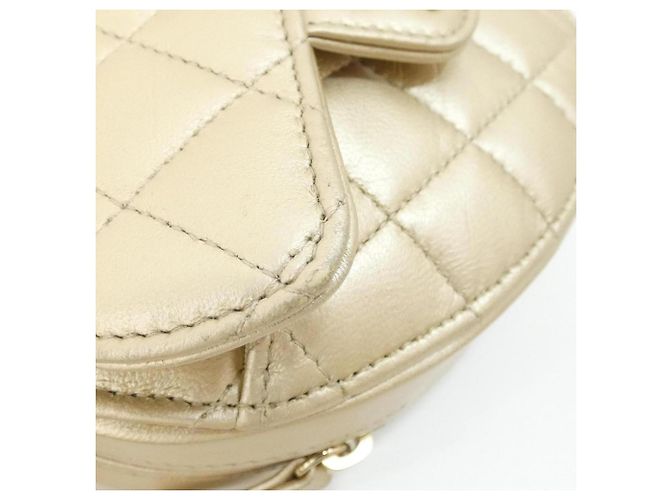 Borsa a tracolla Chanel AP2784 in agnello dorato D'oro - vista 6