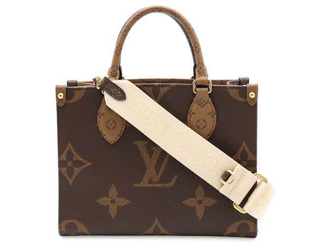 Borsa Louis Vuitton Monogram OnTheGo PM Marrone chiaro Marrone scuro - vista 2