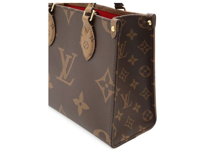 Borsa Louis Vuitton Monogram OnTheGo PM Marrone chiaro Marrone scuro - vista 7