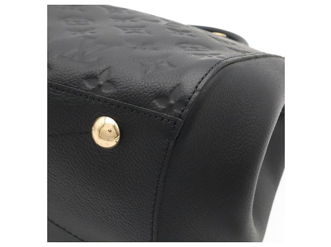 Borsa Louis Vuitton Monogram Empreinte Montaigne MM Nero - vista 4