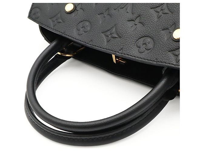 Borsa Louis Vuitton Monogram Empreinte Montaigne MM Nero - vista 5