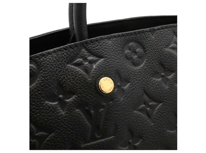 Borsa Louis Vuitton Monogram Empreinte Montaigne MM Nero - vista 7