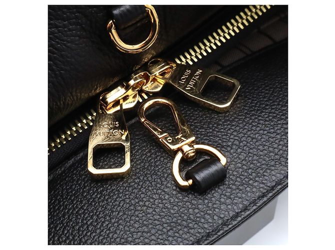Borsa Louis Vuitton Monogram Empreinte Montaigne MM Nero - vista 8