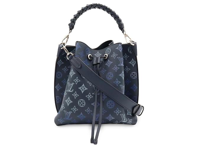 Borsa Tote Louis Vuitton Monogram Mahina Mulia Flight Mode Blu Blu navy - vista 2