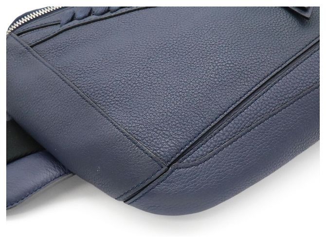 Borsa Loewe Puzzle - Borsa a tracolla in pelle blu navy - vista 4