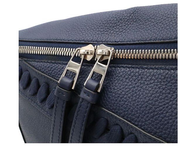Borsa Loewe Puzzle - Borsa a tracolla in pelle blu navy - vista 7