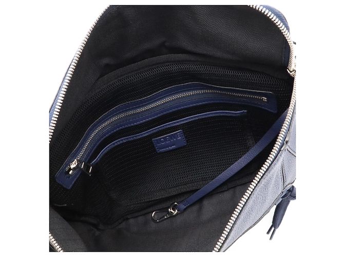 Borsa Loewe Puzzle - Borsa a tracolla in pelle blu navy - vista 9