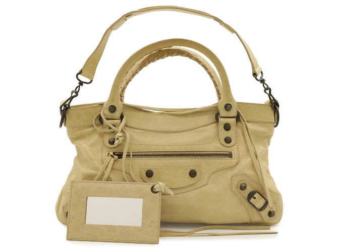 Balenciaga The First Handbag Crudo Giallo - vista 2