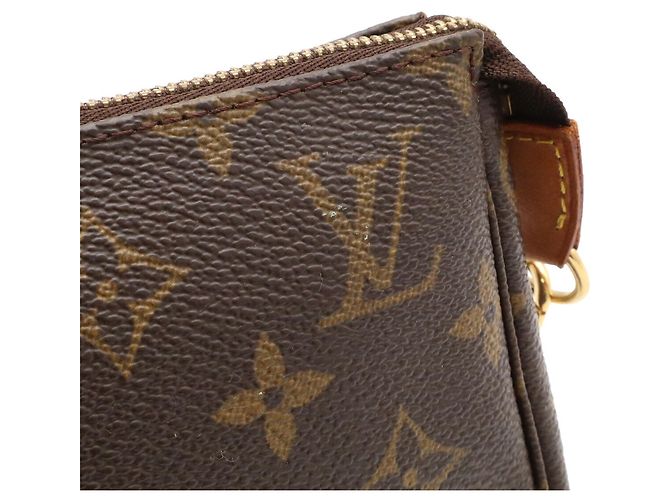 Borsa a mano Pochette Accessoires Monogram Louis Vuitton Marrone - vista 8