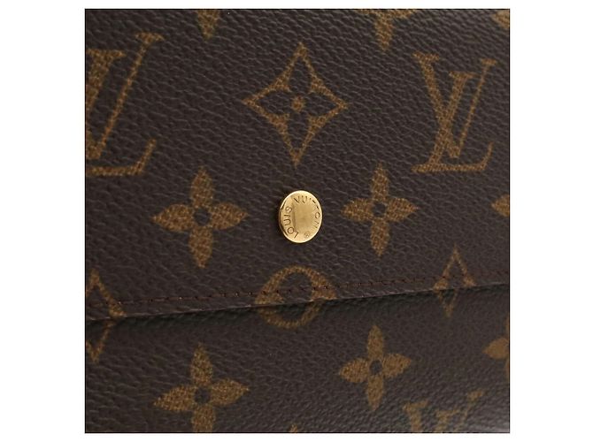 Cartera Louis Vuitton Monogram Portefeuille Tresor International Tri-fold Long Wallet Castaño - vista 5