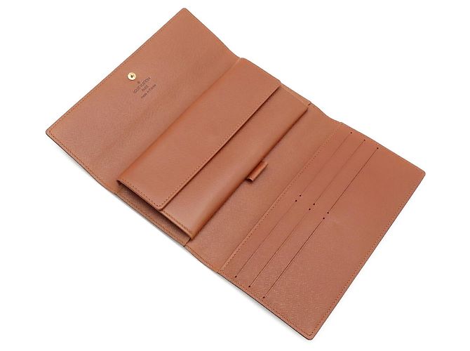 Cartera Louis Vuitton Monogram Portefeuille Tresor International Tri-fold Long Wallet Castaño - vista 6