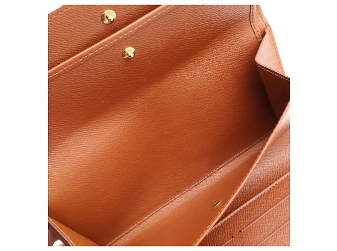 Cartera Louis Vuitton Monogram Portefeuille Tresor International Tri-fold Long Wallet Castaño - vista 7