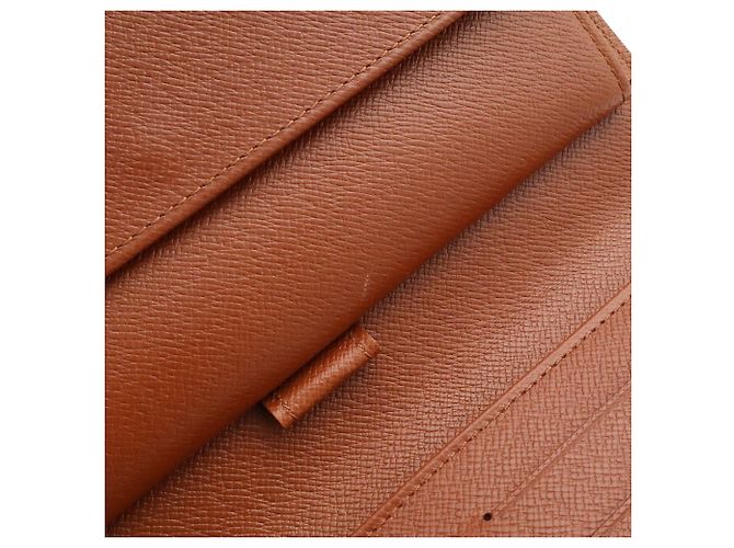 Cartera Louis Vuitton Monogram Portefeuille Tresor International Tri-fold Long Wallet Castaño - vista 8