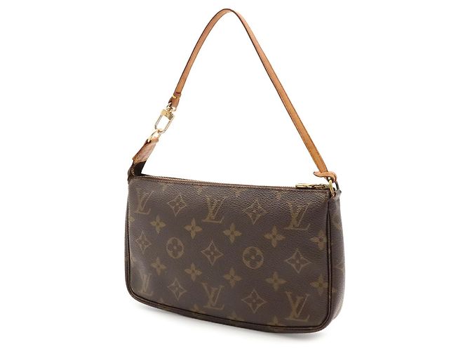 Borsa a mano Pochette Accessoires Monogram Louis Vuitton Marrone - vista 3