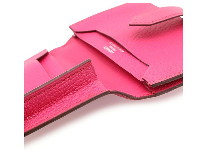 Tarjetero Hermès Bearn en Rose Shocking Pink Rosa - vista 10