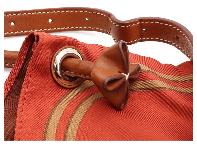 Hermès HERMES Silky City PM Brides de Gala Borsa a Spalla Marrone Multicolore - vista 6