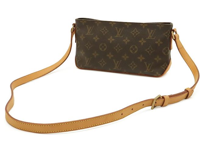 Borsa a Spalla Louis Vuitton Monogram Trotteur Pochette M51240 Marrone - vista 3