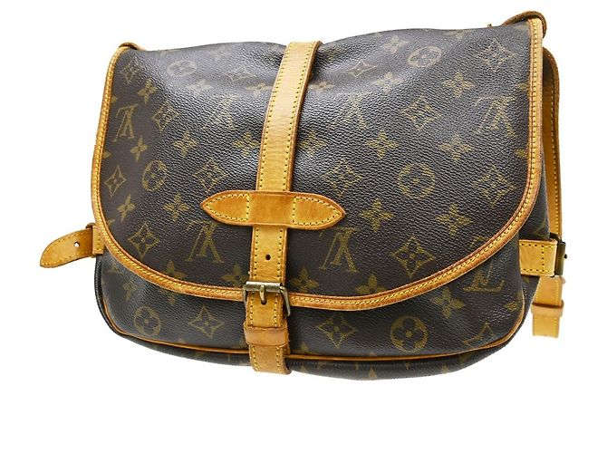 Louis Vuitton Saumur Monogram 30 Marrone - vista 2