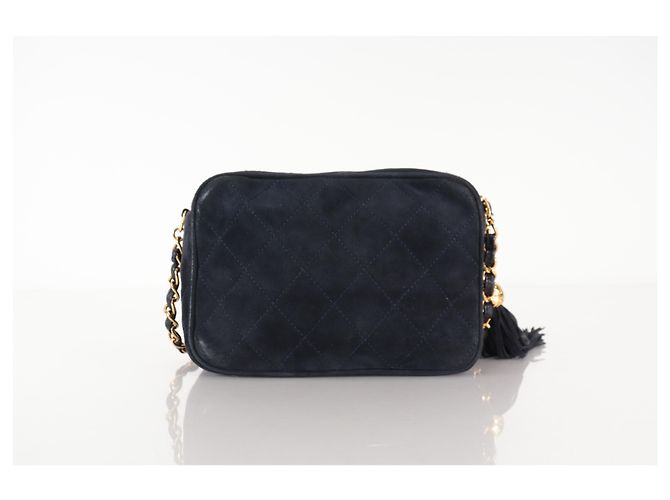 Camera Chanel Shoulder Suede Patchwork Medium Black - view 2