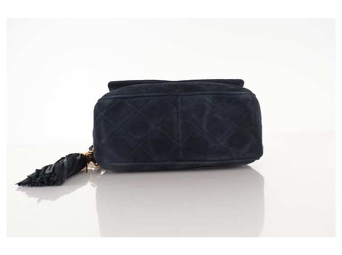 Camera Chanel Shoulder Suede Patchwork Medium Black - view 6