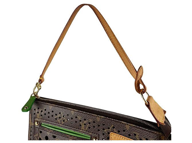 Louis Vuitton Monogram Perfo Pochette Accessoires Verde chiaro Monogramma - vista 10