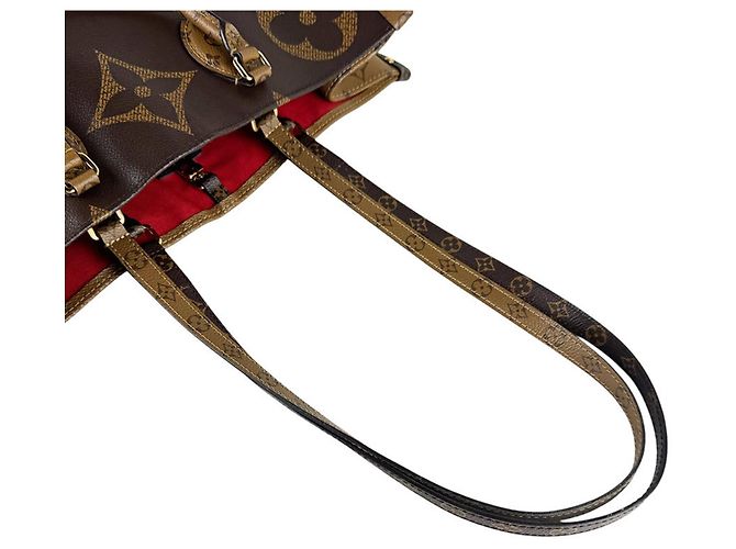 Borsa Louis Vuitton Monogram Reverse OnTheGo GM Marrone Monogramma - vista 11