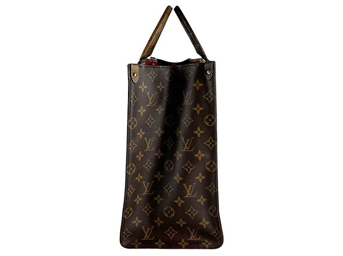 Borsa Louis Vuitton Monogram Reverse OnTheGo GM Marrone Monogramma - vista 2