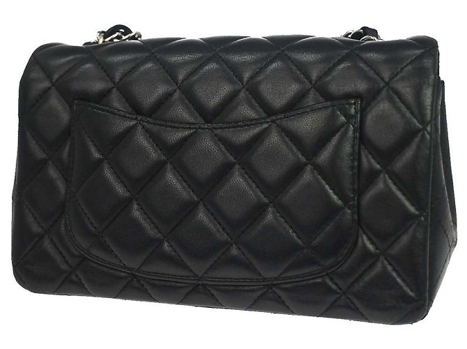 Chanel Classic Single Flap gestepptes Lammleder Mini Schwarz - Ansicht 2