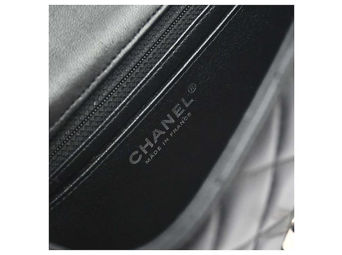 Chanel Classic Single Flap gestepptes Lammleder Mini Schwarz - Ansicht 4