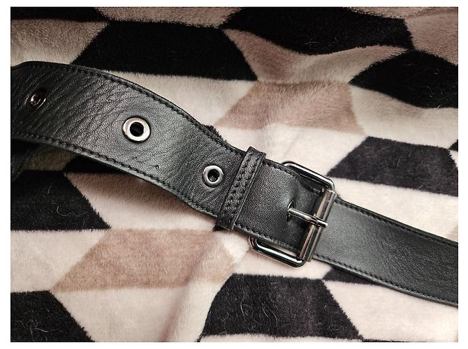 Kate Moss Longchamp Borsa a mano in pelle nera e pelliccia Nero - vista 10
