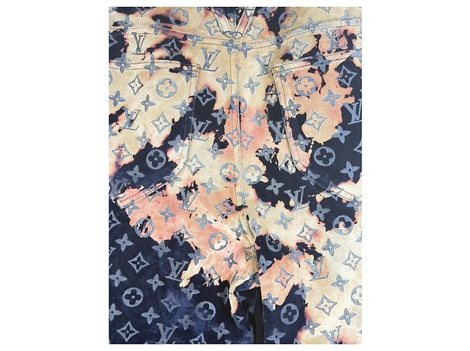 Pantalones Louis Vuitton Bleach Denim Pre-Collection SS2024 Talla 30 Azul oscuro Monograma - vista 10
