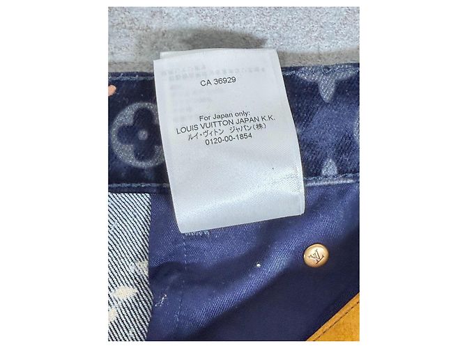 Pantalones Louis Vuitton Bleach Denim Pre-Collection SS2024 Talla 30 Azul oscuro Monograma - vista 12