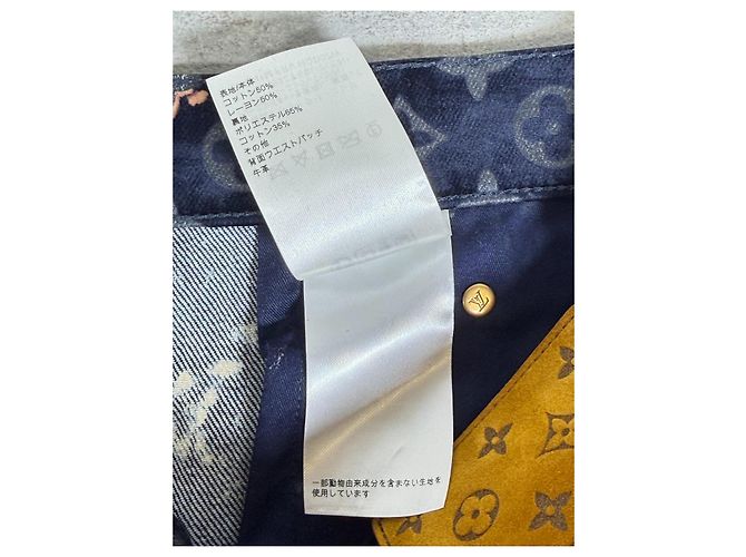 Pantalones Louis Vuitton Bleach Denim Pre-Collection SS2024 Talla 30 Azul oscuro Monograma - vista 13
