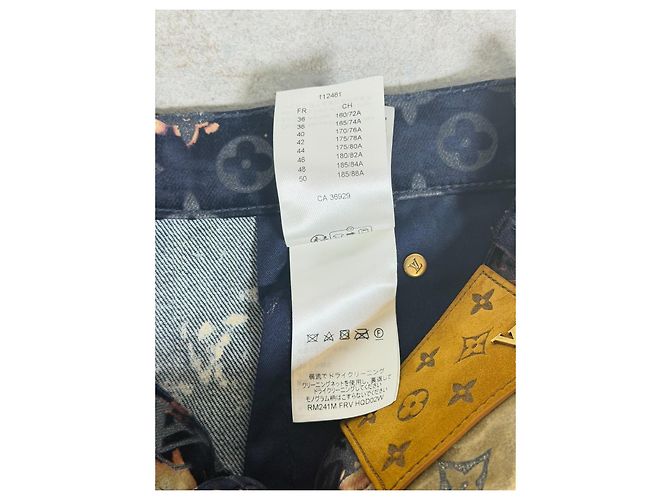 Pantalones Louis Vuitton Bleach Denim Pre-Collection SS2024 Talla 30 Azul oscuro Monograma - vista 14