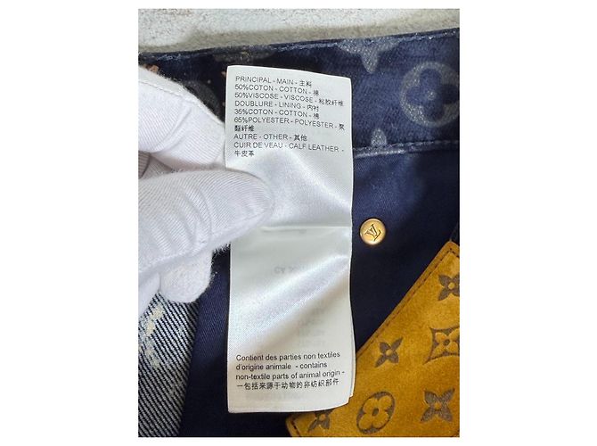 Pantalones Louis Vuitton Bleach Denim Pre-Collection SS2024 Talla 30 Azul oscuro Monograma - vista 15