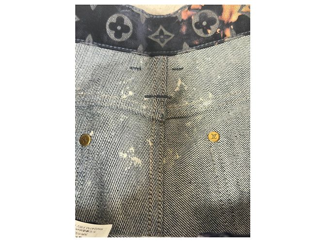 Pantalones Louis Vuitton Bleach Denim Pre-Collection SS2024 Talla 30 Azul oscuro Monograma - vista 16