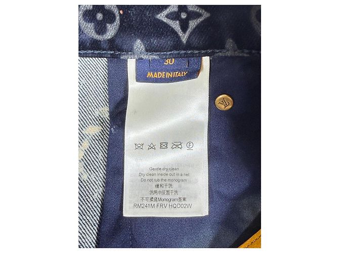 Pantalones Louis Vuitton Bleach Denim Pre-Collection SS2024 Talla 30 Azul oscuro Monograma - vista 7