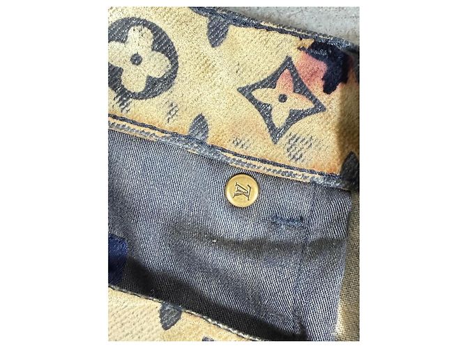Pantalones Louis Vuitton Bleach Denim Pre-Collection SS2024 Talla 30 Azul oscuro Monograma - vista 8