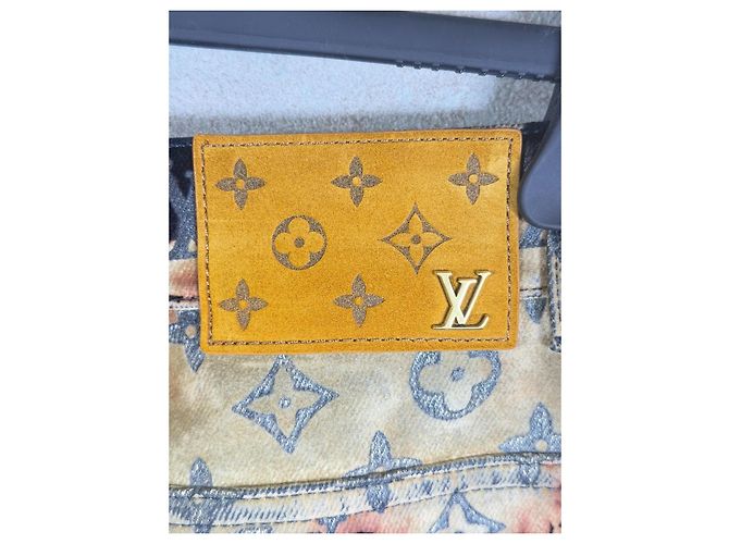 Pantalones Louis Vuitton Bleach Denim Pre-Collection SS2024 Talla 30 Azul oscuro Monograma - vista 9