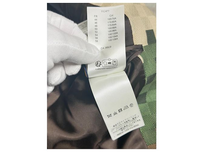 Blazer Tailored Damoflage Louis Vuitton Show SS2024 Taille 48 Marrone Nero Beige Verde - vista 12