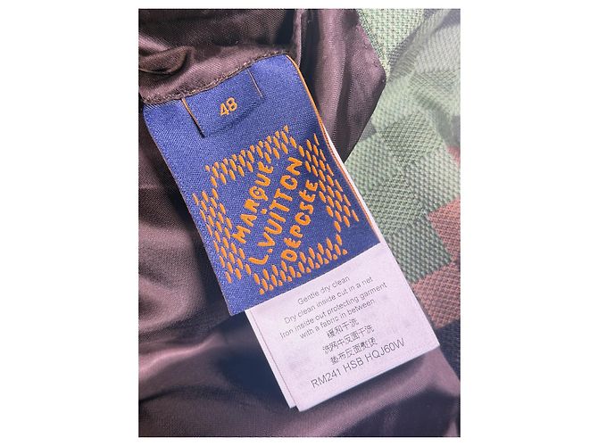 Blazer Tailored Damoflage Louis Vuitton Show SS2024 Taille 48 Marrone Nero Beige Verde - vista 16