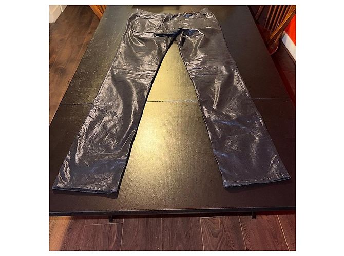 Gucci 09 SS Metallic Coated Indigo Denim Blau - Ansicht 2